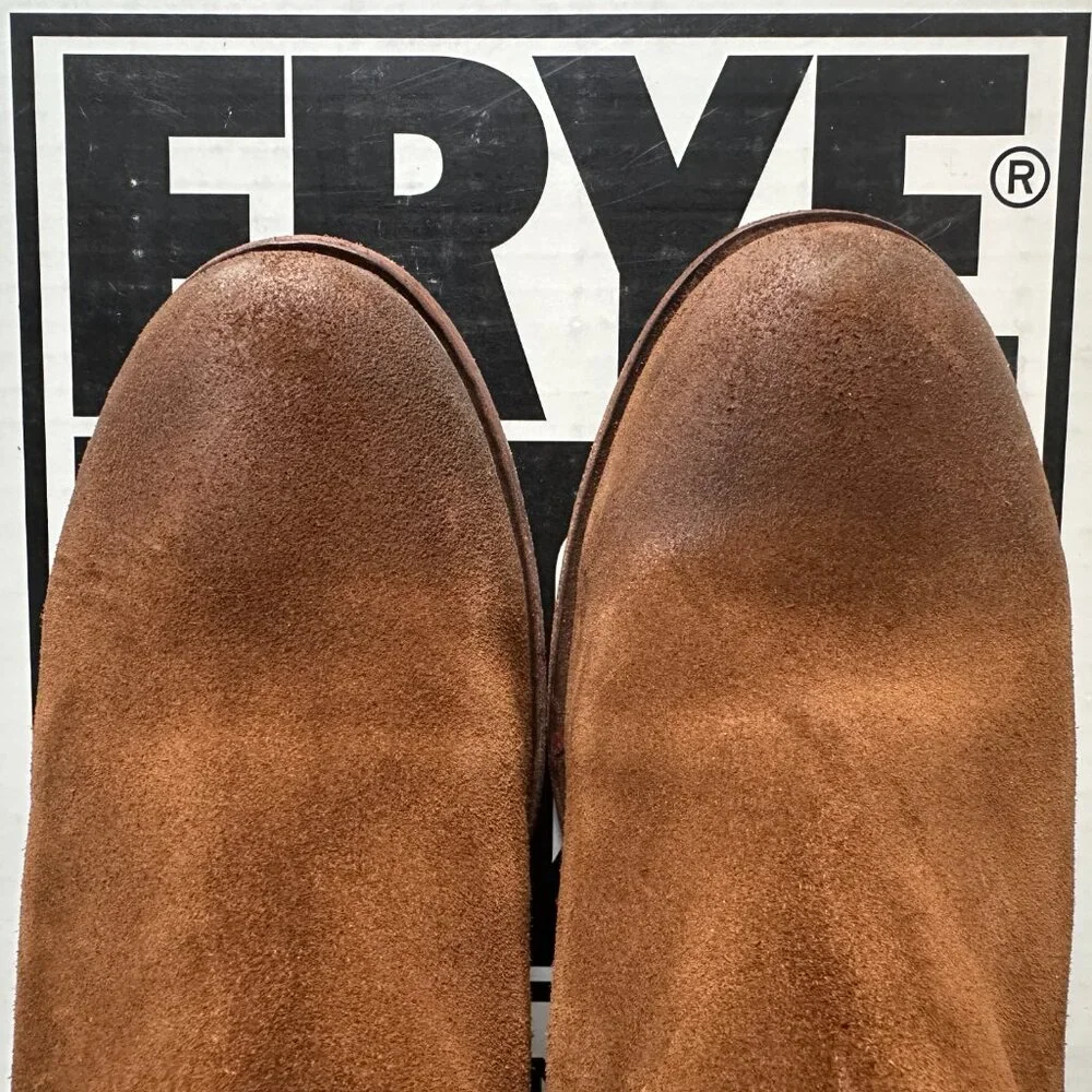 FRYE Cara Suede Short Boots - Distressed in brown Size 8.5 Barely Worn - Picture 7 of 14
